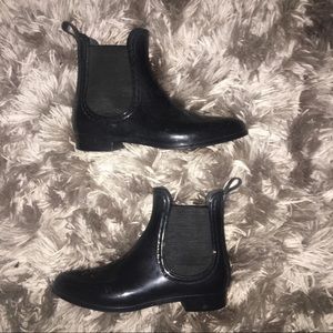 Black ASOS Short Rain Booties